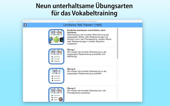 Vokabeltrainer Französisch – Bildschirmfoto 4