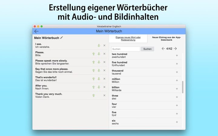 Vokabeltrainer Englisch – Bildschirmfoto 5