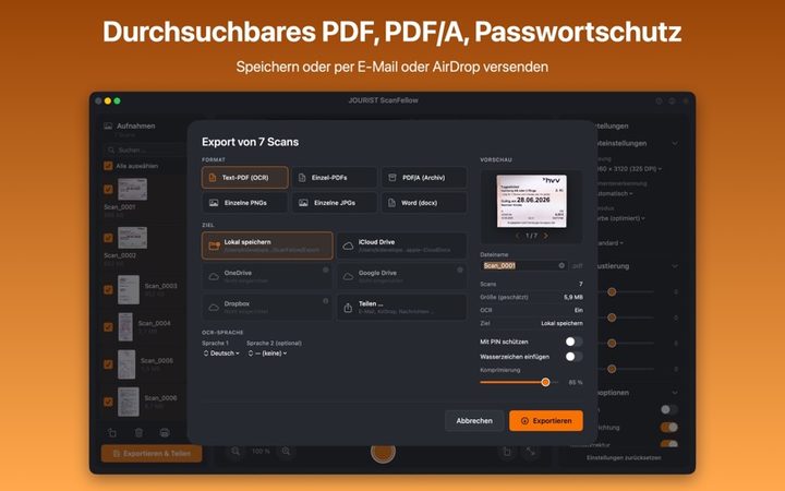 JOURIST ScanFellow – Bildschirmfoto 3